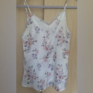 Floral Camisole with Lace Detail
